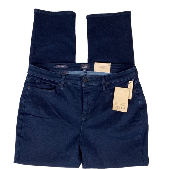 NYDJ Jeans Sheri Slim Tummy Control High Rise Stretch Denim Rinse - Picture 8 of 10